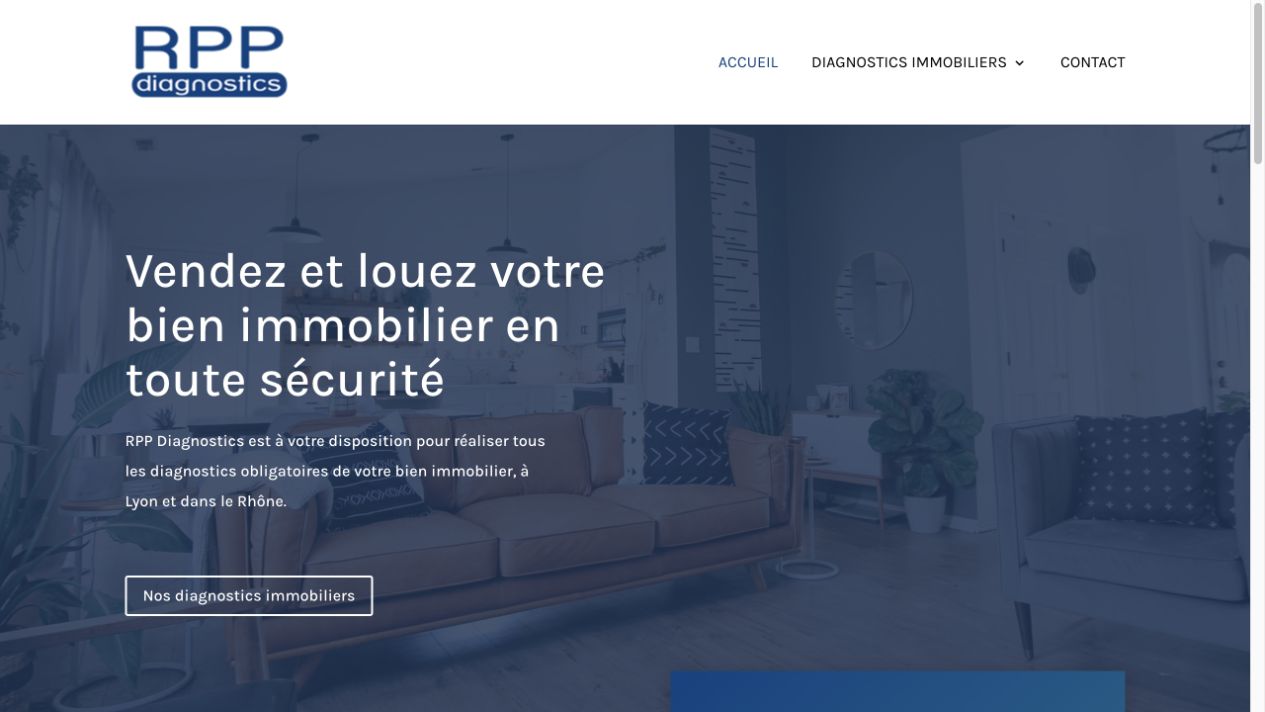 Capture du site de RPP Diagnostics