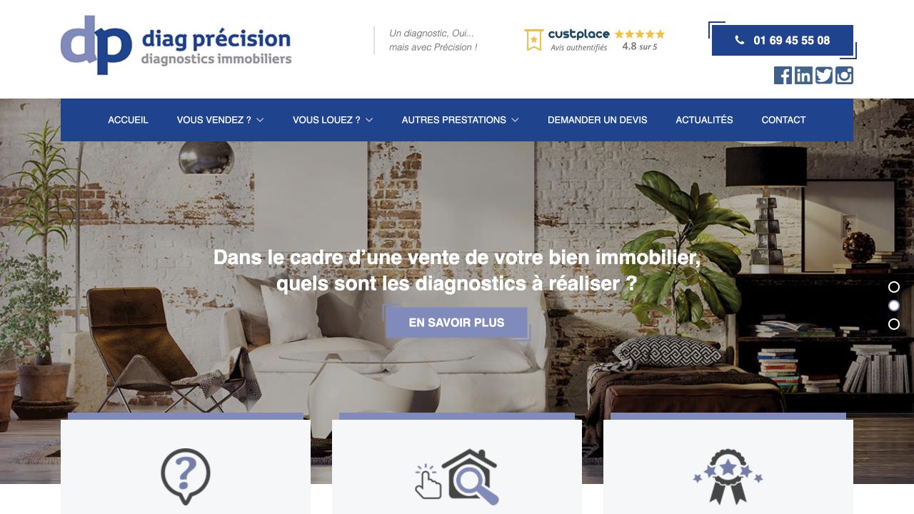 Capture du site de Diag Précision 91