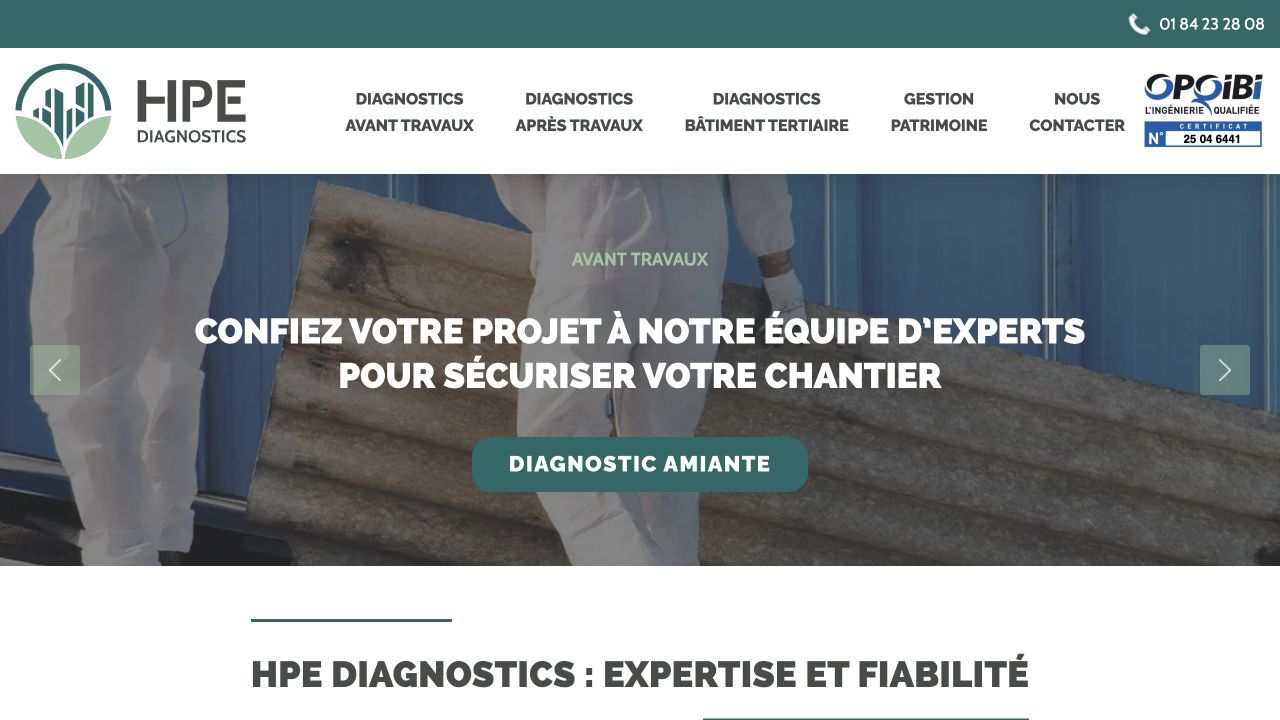 Capture du site de HPE Diagnostics