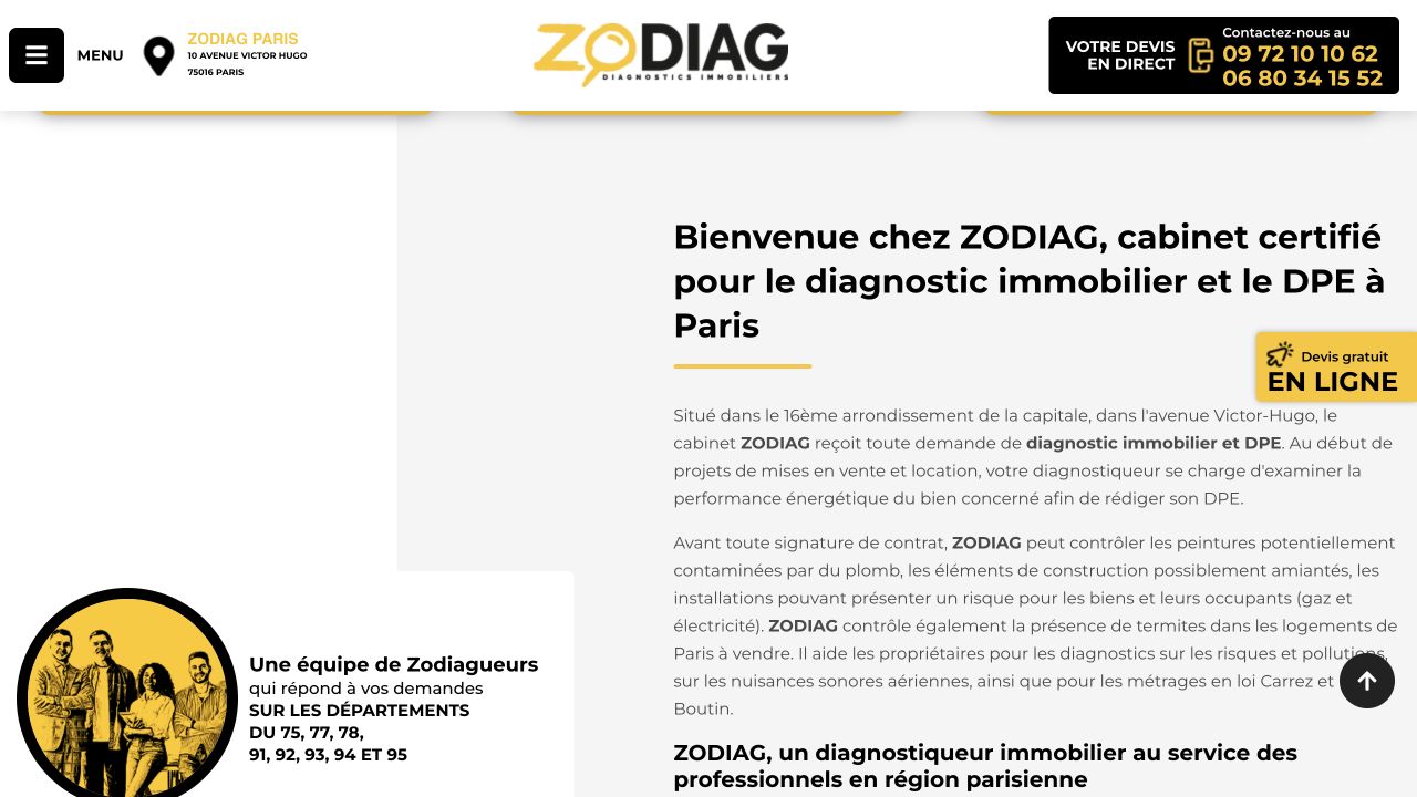 Capture du site de Zodiag
