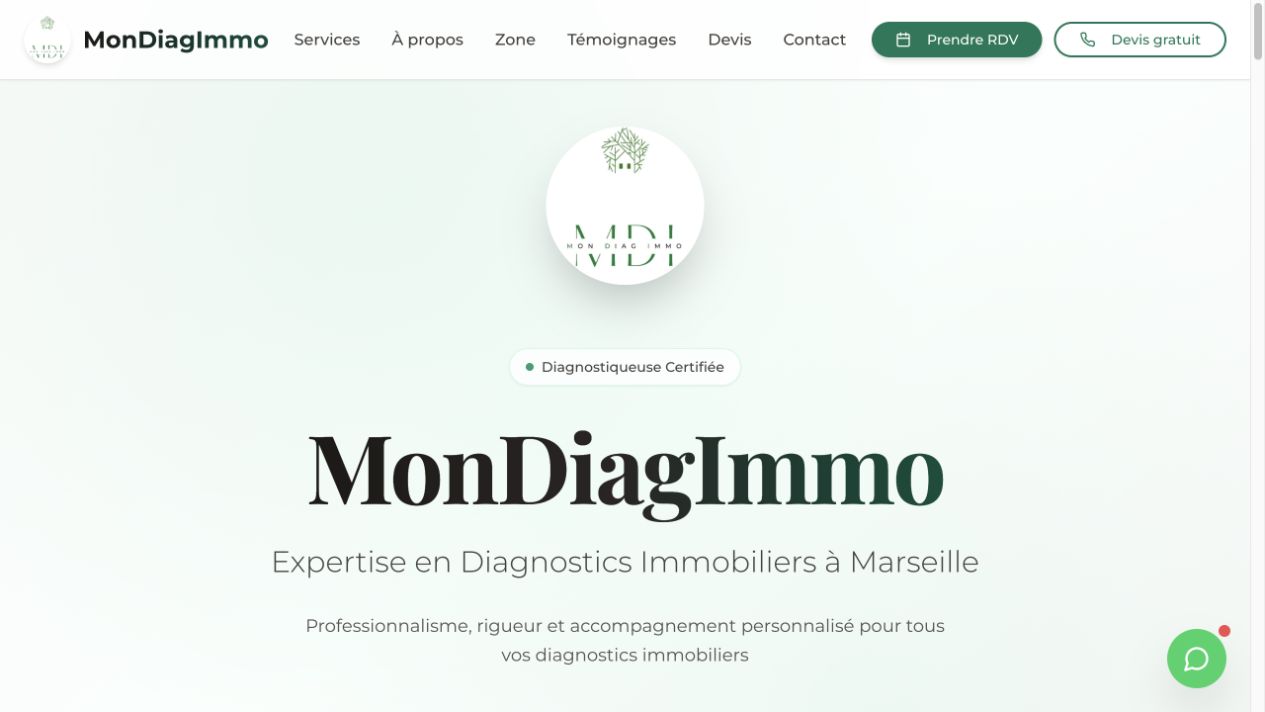 Capture du site de MonDiagImmo