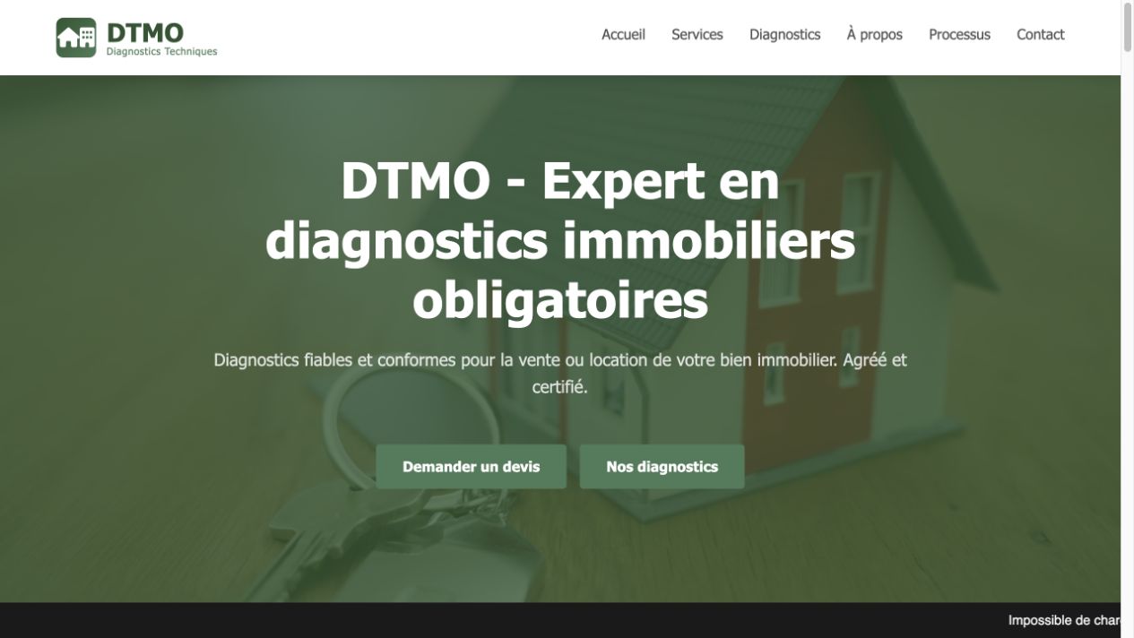 Capture du site de DTMO